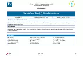 Vorschau - Stundenentwürfe - Müllsammelaktion - Deckblatt