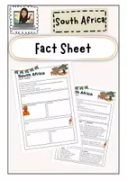Vorschau - Arbeitsblätter - South Africa- Fact Sheet (History, Nelson Mandela, Problems...) - Deckblatt