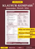 Vorschau - Merkblätter - KLAUSUR-KOMPASS: Szenenanalyse – One-Pager für die Oberstufe (Abitur) - Deckblatt