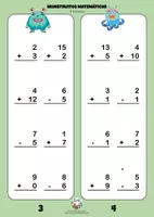 Vista previa - Hojas de trabajo - MONSTRUITOS MATEMÁTICOS (CÁLCULO 1º) Cuadernillo 2 - página 2