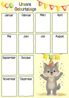 Vorschau - Anderer Materialtyp - Wolfklasse Geburtstagskalender - Seite 1