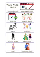 Vorschau - Stationenlernen - Bildkarten Vocabulary passend zu Young World 4 Unit 3 - Seite 2