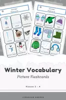 Vorschau - Bildkarten - Winter Words | Picture Flashcards Englisch | Wortschatz & Bildkarten (18 Karten) - Deckblatt
