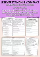 Vorschau - Arbeitsblätter - Haustier Kaninchen - drei Kurzgeschichten | Leseverständnis Klasse1 & 2 - Deckblatt