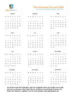 Vorschau - Mal- und Bastelvorlagen - Mini Kalender 2026 zum Ausdrucken, Sticker, Monatsübersicht - Deckblatt