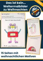 Vorschau - Mal- und Bastelvorlagen - Weitermalbilder Weihnachten – „Das ist kein …“ | Kreativer Kunstunterricht - Deckblatt