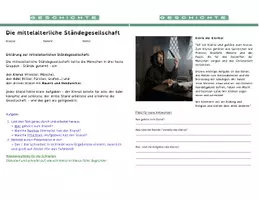 Vorschau - Arbeitsblätter - Gruppenarbeit Ständegesellschaft Mittelalter - Deckblatt