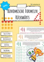 Vorschau - Spiele - BINOMISCHE FORMELN rückwärts rechnen - SPIEL - Deckblatt