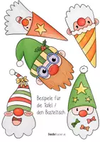 Vorschau - Mal- und Bastelvorlagen - 5 tanzende Wichtel - Bastelvorlagen / Wichtelwerkstatt / Winter / Weihnachten - Seite 3