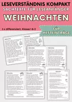 Vorschau - Arbeitsblätter - Weihnachten - Sachtexte für Hefteinträge, 3x differenziert | Leseverständnis Klasse 1 & 2 - Deckblatt