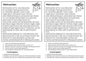 Vorschau - Arbeitsblätter - Weihnachten - Sachtexte für Hefteinträge, 3x differenziert | Leseverständnis Klasse 1 & 2 - Seite 3