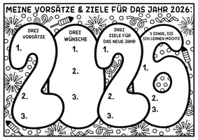 Vorschau - Arbeitsblätter - Kreativpaket für das Neue Jahr 2026 - Neujahrs Materialpaket 🍀 - Seite 1