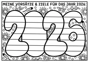 Vorschau - Arbeitsblätter - Kreativpaket für das Neue Jahr 2026 - Neujahrs Materialpaket 🍀 - Seite 3