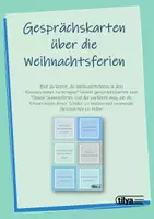 Vorschau - Interaktives Material - Gesprächskarten über die Weihnachtsferien - Deckblatt