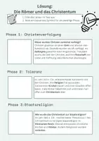 Vorschau - Mal- und Bastelvorlagen - Lernzettel Rom und das Christentum - Seite 1