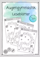 Vorschau - Arbeitsblätter - Augengymnastik Leseblätter 1. Klasse - Frohes Lernen - Deckblatt