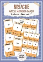 Vorschau - Spiele - Brüche Anteile mehrerer Ganzer - Ich habe... Wer hat...? Spiel - Deckblatt