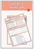 Vorschau - Arbeitsblätter - Exercises There is There are - Deckblatt