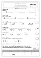 Vorschau - Klassenarbeiten - Klassenarbeit - Rechnen mit Brüchen – Jg.6 - Seite 1