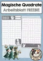 Vorschau - Arbeitsblätter - Magische Quadrate Arbeitsblatt (FREEBIE) - Deckblatt