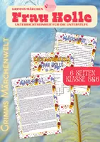 Vorschau - Arbeitsblätter - Grimms Märchen – Frau Holle – Märchentext & Unterrichtsmaterial - Deckblatt