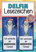 Vorschau - Anderer Materialtyp - Delfinklasse Lesezeichen zu Weihnachten - Deckblatt