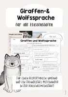Vorschau - Unterrichtsreihen - Giraffen- und Wolfssprache - für einen respektvollen Umgang - Deckblatt