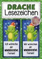 Vorschau - Anderer Materialtyp - Drachenklasse Lesezeichen zu Weihnachten - Deckblatt