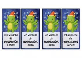 Vorschau - Anderer Materialtyp - Drachenklasse Lesezeichen zu Weihnachten - Seite 1