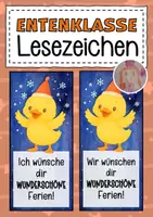 Vorschau - Anderer Materialtyp - Entenklasse Lesezeichen zu Weihnachten - Deckblatt