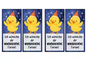 Vorschau - Anderer Materialtyp - Entenklasse Lesezeichen zu Weihnachten - Seite 1