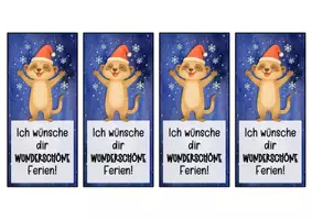 Vorschau - Anderer Materialtyp - Erdmännchenklasse Lesezeichen zu Weihnachten - Seite 1