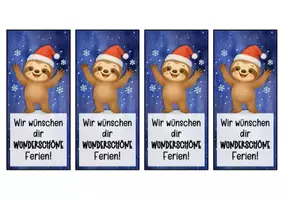 Vorschau - Anderer Materialtyp - Faultierklasse Lesezeichen zu Weihnachten - Seite 2