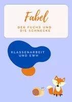 Vorschau - Klassenarbeiten - Materialpaket Fabel Klassenarbeit, Nachschreibarbeit, Erwartungshorizont und Checkliste - Deckblatt