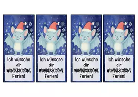Vorschau - Anderer Materialtyp - Fledermausklasse Lesezeichen zu Weihnachten - Seite 1