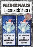 Vorschau - Anderer Materialtyp - Fledermausklasse Lesezeichen zu Weihnachten - Deckblatt