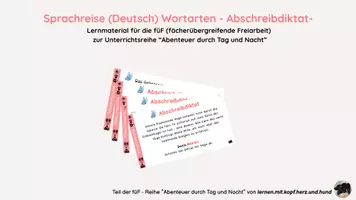 Vorschau - Fördermaterial/Inklusion - Mission Sprachreise: Abschreibdiktat "Tag und Nacht" - Deckblatt