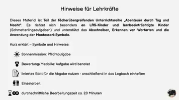 Vorschau - Fördermaterial/Inklusion - Mission Sprachreise: Abschreibdiktat "Tag und Nacht" - Seite 1