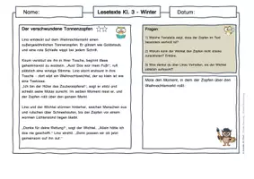 Vorschau - Arbeitsblätter - Winter-Lesepaket – Klasse 3 | Weihnachten • Nikolaus • Advent • Winter | differenziert - Seite 2
