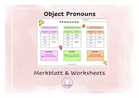Vorschau - Arbeitsblätter - Pronouns Merkblatt Personal, Possessive & Object Pronouns - Deckblatt