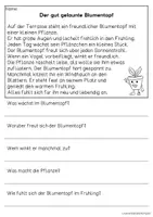 Vorschau - Arbeitsblätter - Drei Fantasiegeschichten Frühling - Biene, Blumentopf, Maulwurf | Leseverständnis Klasse 1 & 2 - Seite 2