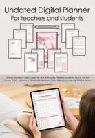 Vorschau - Arbeitsblätter - Pastel Undated Digital Planner for Students & Teachers - Deckblatt