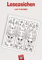 Vorschau - Mal- und Bastelvorlagen - Lesezeichen zum Ausmalen / Weihnachten - Deckblatt
