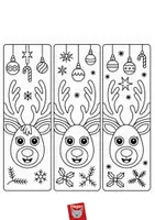 Vorschau - Mal- und Bastelvorlagen - Lesezeichen zum Ausmalen / Weihnachten - Seite 1