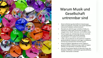 Vorschau - Präsentationen/Tafelbilder - Musik und Gesellschaft – Unterrichtspräsentation SEK II - Seite 1