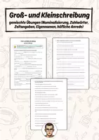 Vorschau - Arbeitsblätter - Materialpaket Groß- und Kleinschreibung - Seite 1