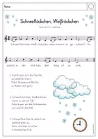 Vorschau - Arbeitsblätter - Schneeflöckchen, Weißröckchen - Liedblatt und musikalische Begleitung - Seite 3
