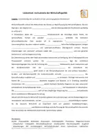 Vorschau - Interaktives Material - Lückentext: Instrumente der Wirtschaftspolitik (mit Lösung) - Deckblatt