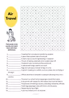 Vorschau - Arbeitsblätter - Holidays and traveling (A2/B1): Crossword, Wordsearch, Gap-Filling, Writing prompt - Deckblatt