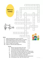 Vorschau - Arbeitsblätter - Holidays and traveling (A2/B1): Crossword, Wordsearch, Gap-Filling, Writing prompt - Seite 2